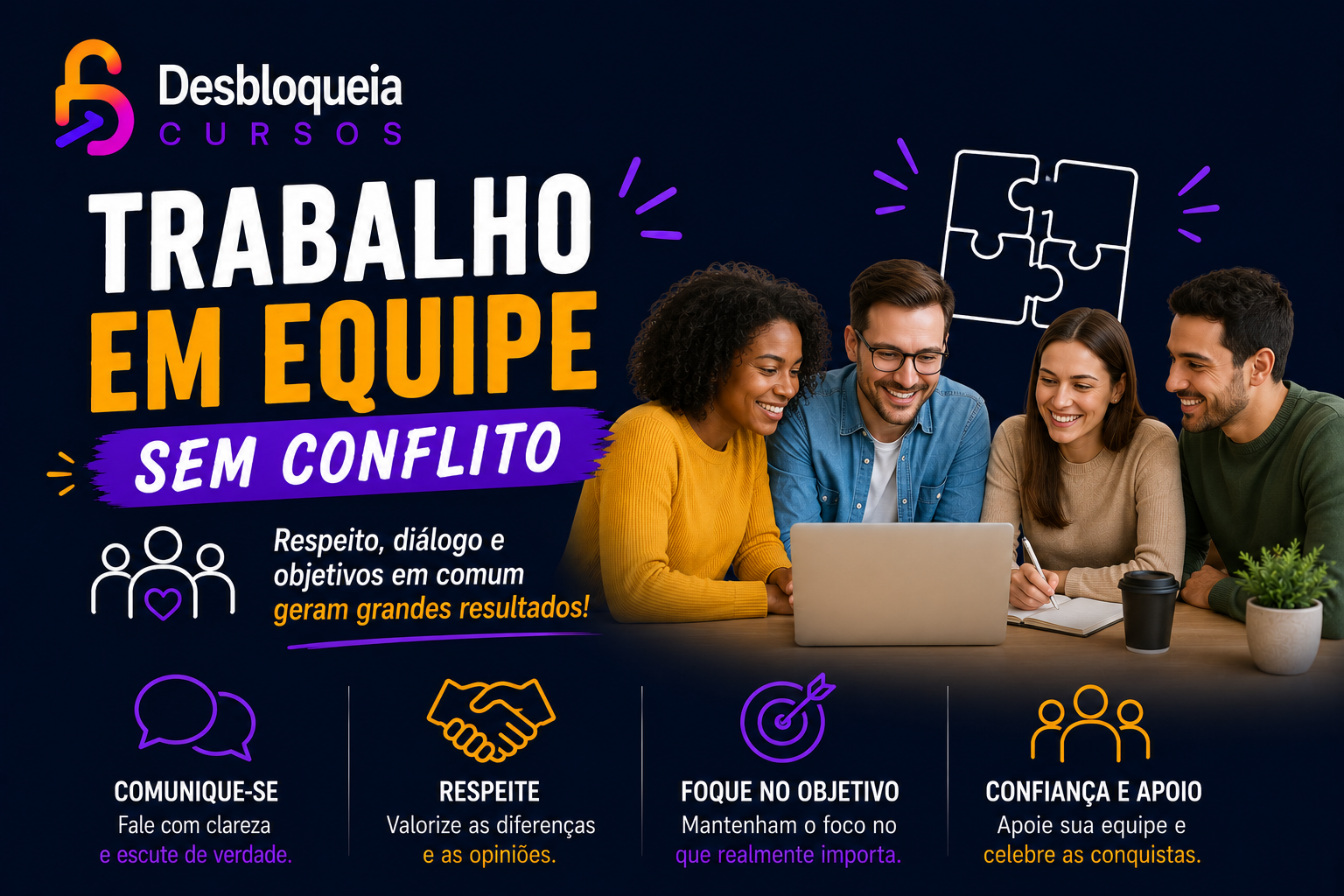 Trabalho em equipe sem conflito